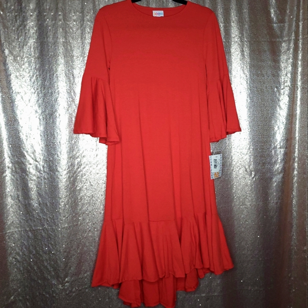 LuLaRoe BNWT XS Maurine dress - tomato red 🍅